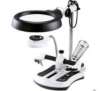 Lampe loupe LED TOOLCRAFT TO-7427316 Grossissement: 2.5 x, 5 x, 6 x, 10 x