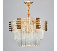 Lampe Lumineuse Diamètre 60 * 36 cm Or Rond Lustre en Cristal Nordique Moderne Villa Hôtel Restaurant Salon Salle À Manger Chambre Lumière Chaude Lampe LED Confortable