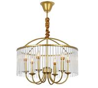 Lampe Lumineuse Lustre à Bougie en Fer forgé Café en Fer forgé Éclairage de Bar Clair Lustre en Cristal de Salon LED * 5W (Jaune) (Taille: 60CM), Taille: 40CM (Taille: 60CM)