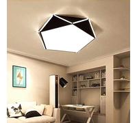 Lampe Lumineuse Personnalité créative Multi-facettes Diamant Art Étude Chambre Balcon Salle de Bains Tendance de la Mode LED Plafonnier Télécommande Gradation en continu Lustre Lustre Abat-Jour,