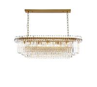 Lampe Lumineuse Postmodern Home Restaurant Lampe en Cristal Creative Designer Light Style Modèle Chambre Longue Table Bar Lustre L80 * W35 * H30cm Confortable