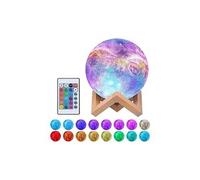 Lampe lune 3d, tomshine veilleuse led lampe luna tactile 16 couleurs avec télécommande 15cm moon lamp usb rechargeable pour chambre salon café G