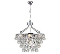 Lampe Lustre en Cristal, Suspension Minimaliste Moderne, gouttelettes de Cristal Lampe à Suspension en Verre plafonnier Style européen Salon Salle à Manger plafonnier (110-240 V)