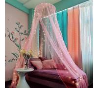 Lampe magique pour enfants avec 250 lumières colorées en ruban, décoration idéale pour une chambre de petite fille ou une fête à thème, rose/blanc doux
