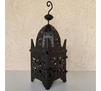 Lampe marocaine artisanale en métal avec design andalou ajouré, décoration intérieure et extérieure, style arabe traditionnel, 40 x 13 cm
