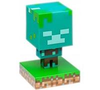 Paladone Lampe Minecraft Drowned Zombie Icon – LED à piles – Sous licence officielle