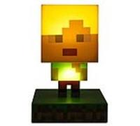 Paladone Mini veilleuse Icône Minecraft Alex BDP – Pixelisée, très lumineuse, multicolore