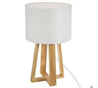 Lampe ""Molu"" bois blanc H35cm - Atmosphera Créateur d'intérieur