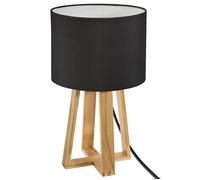 Lampe ""Molu"" bois noir H35cm - Atmosphera createur d'interieur