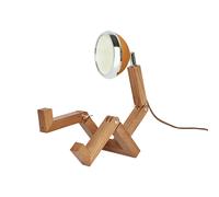 Piffany Lampe de table Mini Mr. Wattson LED, minimaliste, bois de frêne, Orange McLaren