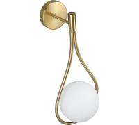 Lampe murale à goutte d'eau Applique murale à LED Globe doré Lampe décorative d'intérieur pour le salon, la chambre, les allées et les escaliers