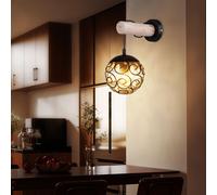 Lampe Murale Applique Vintage Pour Chambre À Coucher Boule Amber H 36 Cm [EEK: Nicht bewertet]