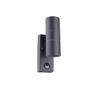 Lampe murale avec détecteur de mouvement Lampe murale extérieure anthracite Lampe de façade Lampe de jardin Lampe de porte d'entrée en aluminium, 1x GU10, LxlxH 11,5 x 6 x 22 cm
