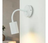 Lampe murale avec interrupteur, blanc, bras flexible, orientable, applique murale GU10, lampe à col de cygne lit, lampe de lecture murale, liseuse, spot, lampe murale intérieure, spot
