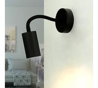 Lampe murale avec interrupteur, noir, bras flexible, applique murale GU10, lampe à col de cygne lit, orientable, lampe de lecture murale, liseuse, spot, lampe murale intérieure, spot