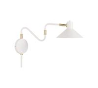 Lampe Murale d'Applique Design Industiel Abat-jour Ajustable Métal Blanc