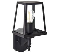 Lampe Murale d'Extérieur Moderne en Métal Fer Verre Applique Noir Mat Hezir