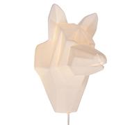 Lampe murale en porcelaine Applique chien Lampe de chambre à coucher Lampe de chambre d'enfant blanche, douille E14, LxlxH 22x18x30 cm