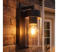 Lampe murale d'extérieur anthracite LED Lampe de façade Lampe de porte d'entrée Lanterne claire, 7W 806lm blanc chaud, l x h 8,9 x 25 cm