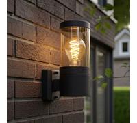 Lampe Murale Extérieur Feu Avant Lampe de Jardin Inox Balcon Fumée Noir LED