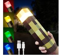 Lampe murale,Lampe de poche,lampe de nuit,4 couleurs,28 cm,3D Craft,lampe de chevet USB,rechargeable par USB,pour jouets et cadeaux