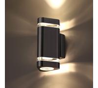 Lampe murale LED triangulaire, indice de protection IP65, en aluminium, lumière blanc chaud, pour usage extérieur