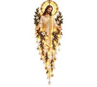 Lampe murale pour crèche de Noël avec figurine chrétienne de Jésus à LED | Décoration de Noël LED pour salon, entrée, couloir, à côté du mur