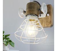 Vintage Mur Lampe Sommeil Clients Chambre Récolte Cage Bois Lampe Mobile Blanc