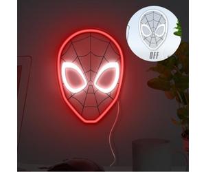 Lampe murale - Spiderman - Rouge - Néon LED - À fixer