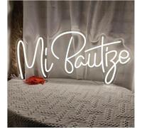 Lampe Néon Enseigne lumineuse LED néon « Mon baptême » pour décorations de fête d'anniversaire(E)