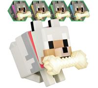Paladone Lampe LED 3D Minecraft Loup GloBuddies – Multicolore, Appuyez pour changer couleur, à piles