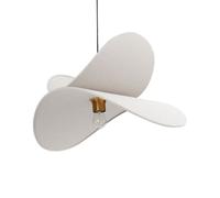 Lampe Pendante Abat-jour Ampoule Ouvert en Tissu Lin Gris Mascota