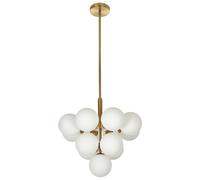 Lampe Pendante de Plafond à 13 lumières Moderne Glam Chandelier Abat-jour en Ver