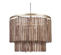 Lampe pendante en bois de manguier Plafond Suspension Eclairage Maison Fait Main