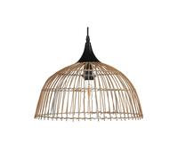 Lampe Pendante Style Boho avec Abat-jour Ouvert en Rotin Naturel Bararis