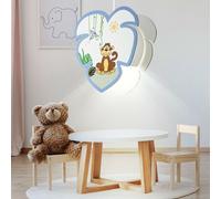 Lampe pendule bébé salle de jeux parapluie en bois singe motif garçons filles animal lampe suspendue EGLO 96952