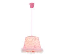 Lampe pendule jeu chambre d'enfant plafond textile abat-jour fille suspension rose
