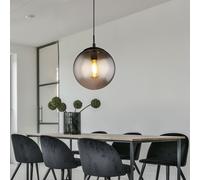 Lampe pendule plafond boule filament fumée salon éclairage lampe en verre dimmable dans un ensemble comprenant des ampoules LED