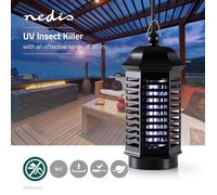 Nedis Lampe Anti-insectes UV F4T5/BL 4 W Couverture 30 Mètres Carrés Noir