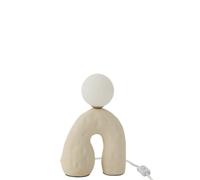 Lampe pierre beige h.30cm