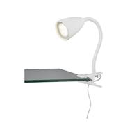 Lampe pince bureau blanche lecture GU10 Wanda Trio métal