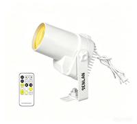 Lampe PinSpot, SENLAN 12 W double blanc/blanc froid et blanc chaud, lumière boule disco LED pour Mirro Ball, lumières de scène PinSpot DJ avec contrôleur IR (blanc)