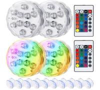 Lampe Piscine, Lumières LED Submersible, Éclairage Submersible Multi-couleur, avec Télécommande,IP68 Éclairage Etanche YYV