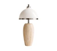 Lampe portable Eternal Moonlight Ø12 cm Travertin/Chrome