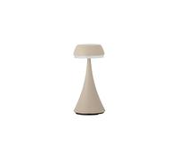 Lampe portable rechargeable D8xH17,5 cm en aluminium beige Pepple
