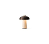 Audo Copenhagen Lampe de table portable Reverse 24.5 cm Travertine-bronzed aluminium