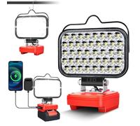 Lampe pour batterie Einhel-l 18 V - Projecteur de chantier clair - Lampe de poche LED portable - Pour batterie unique - Accessoire pour chantiers de construction, réparation automobile, camping (pas
