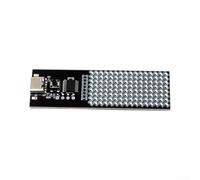 Lampe pour déco PCB Noire Mode Lumière Changeante pour usb-c | Design PCB pour robuste, taille compacte 6.7cm, style pour cyberpunk unique, parfait pour étagère bureau, lumière douce