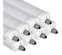 Lampe pour locaux humides LED Lampe pour cave 120cm plafonnier Lampe pour baignoire, 2880lm blanc froid 6400K IP65 adapté aux locaux humides et mouillés, set de 8 pièces