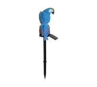 Lampe pour sol Extérieur pour déco Perroquet Résine Lampe pour(Blue) | Résine pour robuste, design perroquet, lumière jaune chaude, charge auto, pour idéal pour décor extérieur